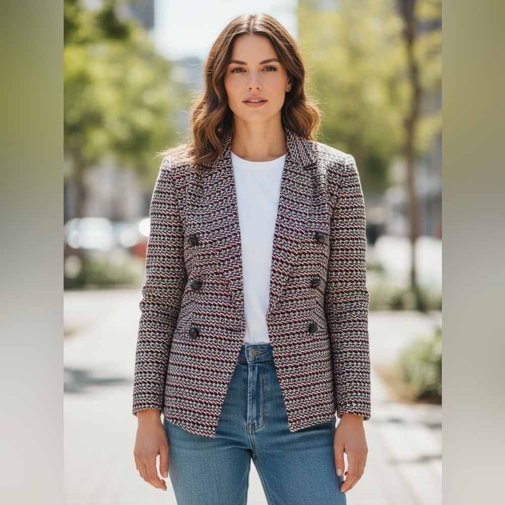 Elizabeth & James Open Front Blazer Zigzag